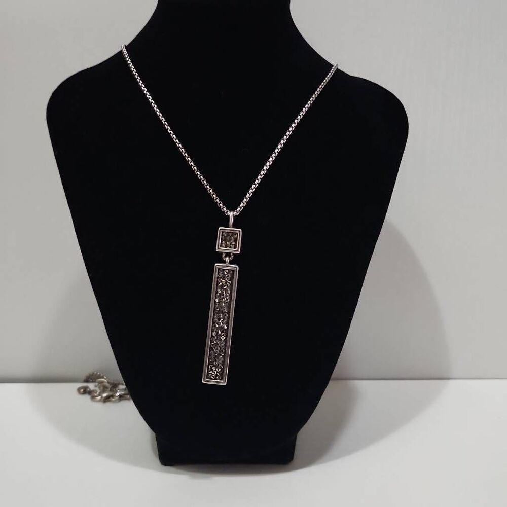 Brighton convertible reversible slim pendant Crystal Rock necklace